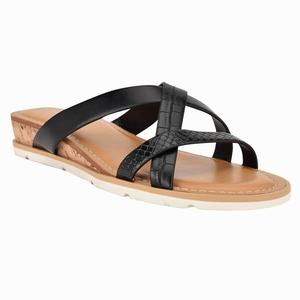 Nine West Dallan Wedge Slides - Black - Ireland (XR6397102)